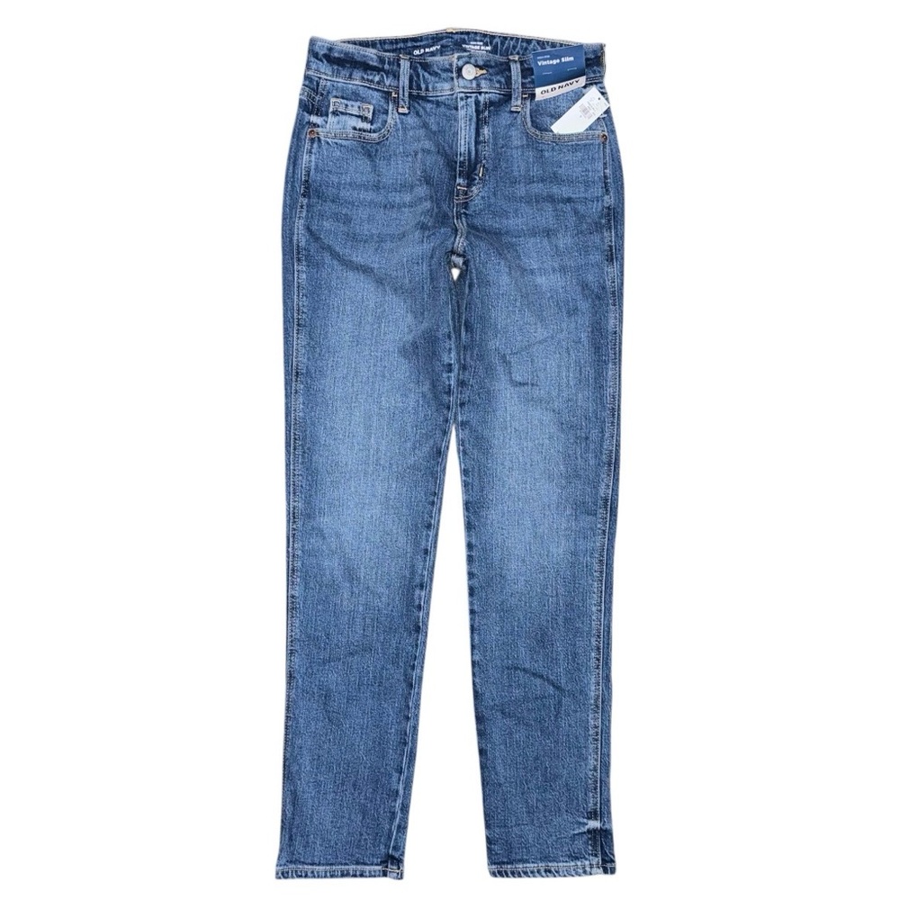 NWT Old Navy High Rise Vintage Slim Jeans Women’s Size 0 (25x29) Medium Wash
